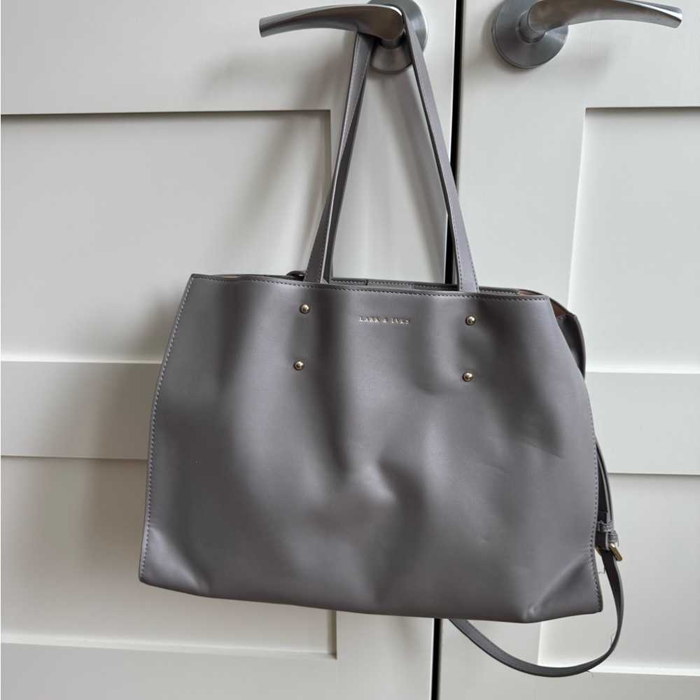 Lark and Ives Gray Tote Bag